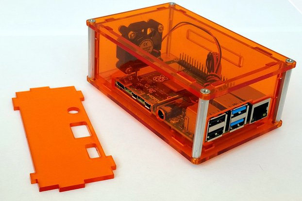 Raspberry Pi 3/4 enclosure with rear fan